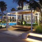 Beach seat at a private villa in Dubai UAE for msquared design by Pete Bracey architectural photographer