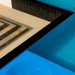 Pool detail at a private Villa in Dubai for Cracknell Landscape Architects by Pete Bracey photography